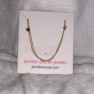 Jennifer Zeuner Layered Gold Star Necklace - Gold